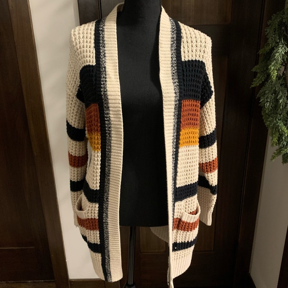 Express Striped Knit Cardigan Size XS